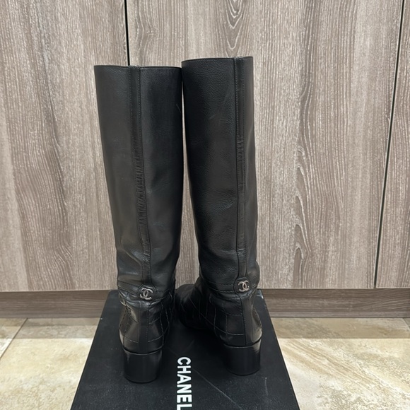 Chanel calf leather boots with cc logo in the back size 40 - Picture 3 of 7